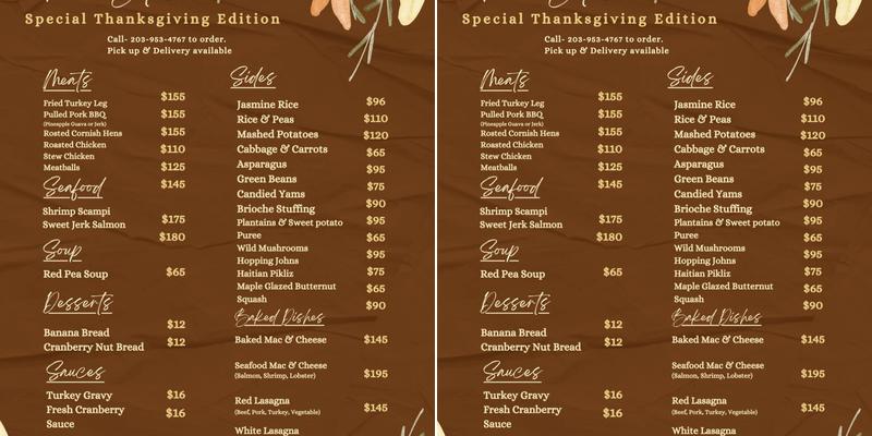Kire Bites Menu