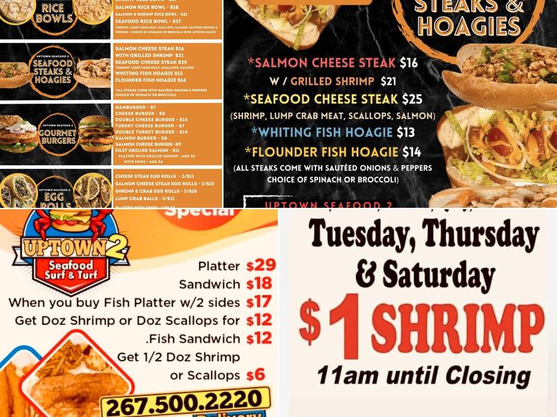 Uptown seafood 2 Menu