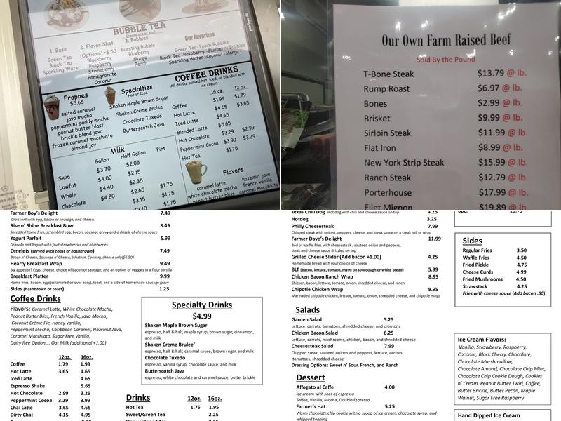 Lapp Valley Farm Creamery & Café Menu