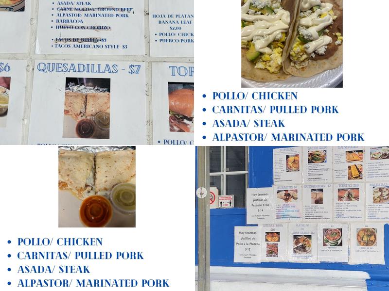 Pupuseria y taqueria Las Ramirez Menu