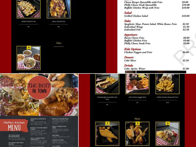 Meme's Kitchen Menu