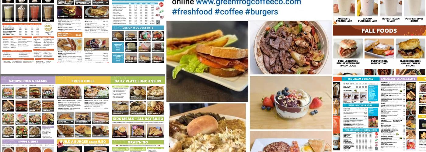 Green Frog Coffee & Grill Menu