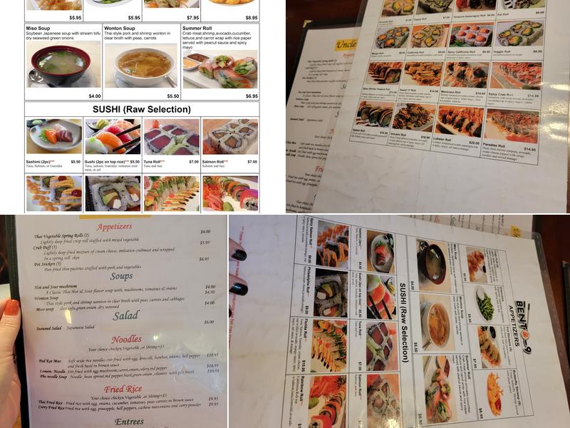 Uncle Nai's Thai and Sushi Menu