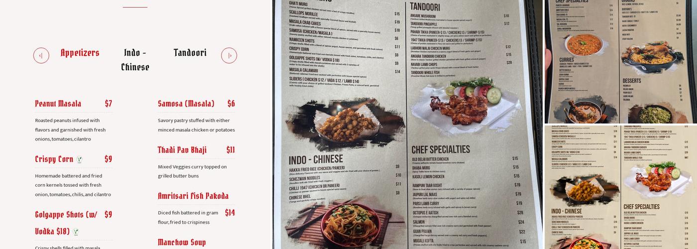 1947 Eatery & Lounge Menu