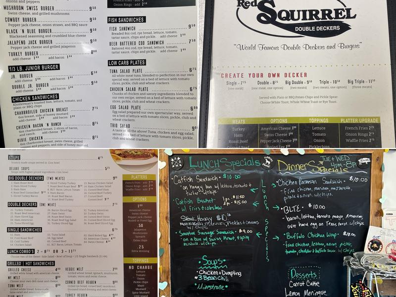 Red Squirrel Harrison Menu