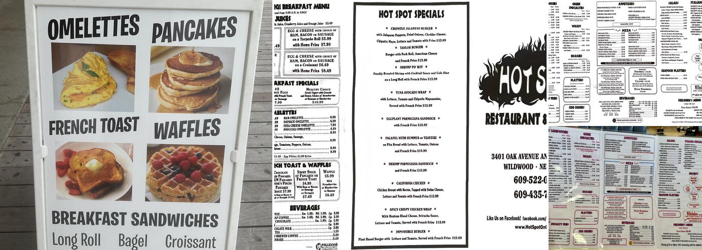 Hot Spot on Oak Menu