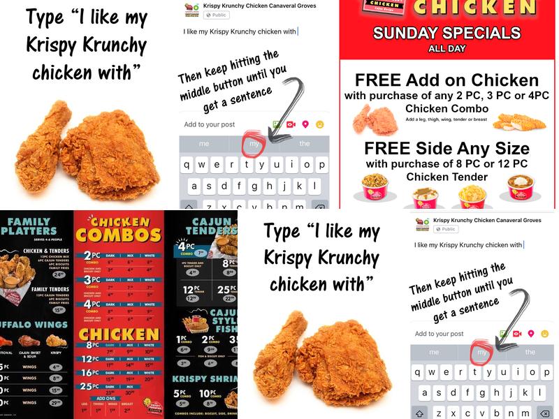 Krispy Krunchy Chicken Menu