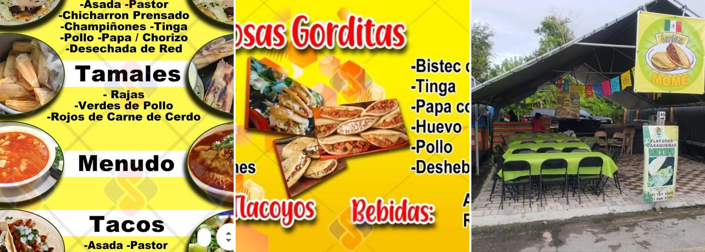TACOS & GORDITAS MOME Menu
