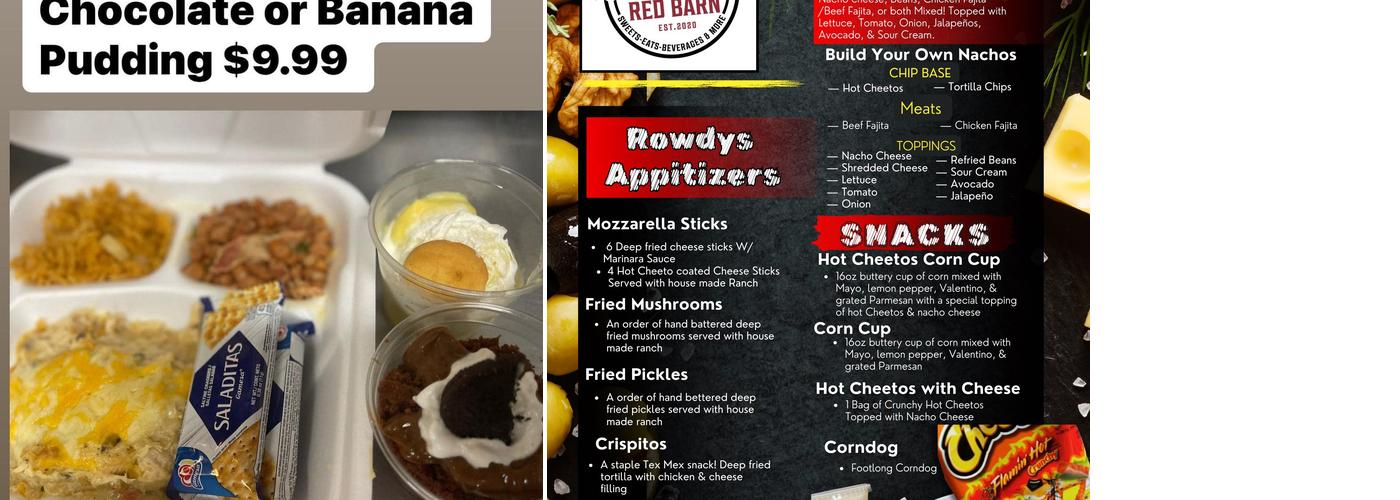 Rowdy D's Red Barn, LLC Menu