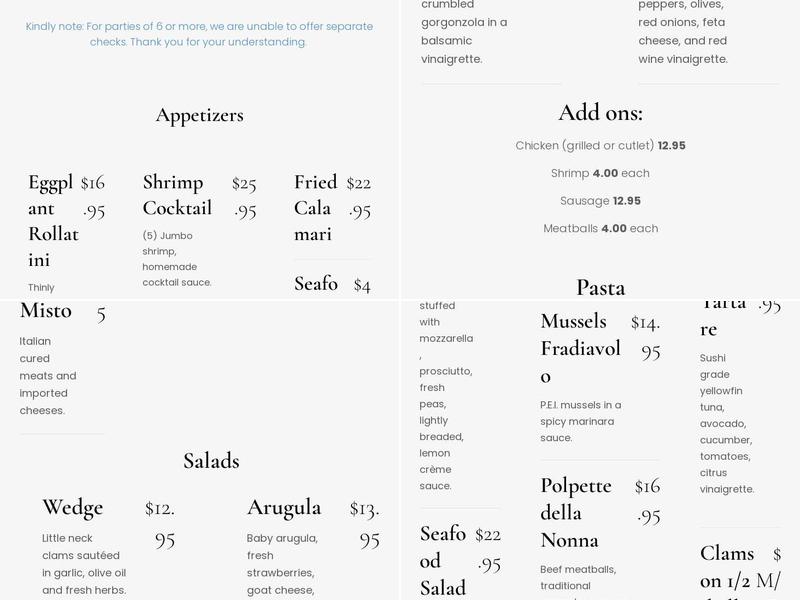 IL GABBIANO Menu