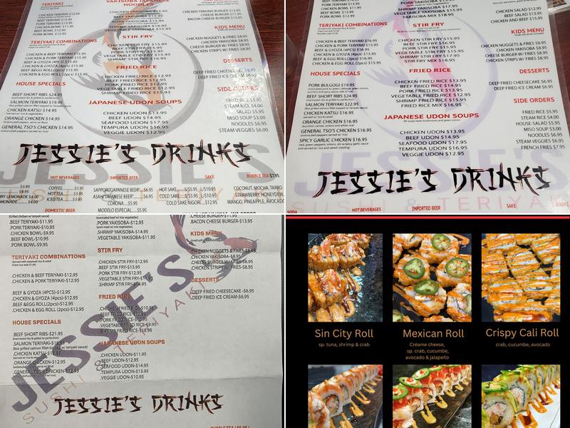 Jessie's Sushi & Teriyaki Menu