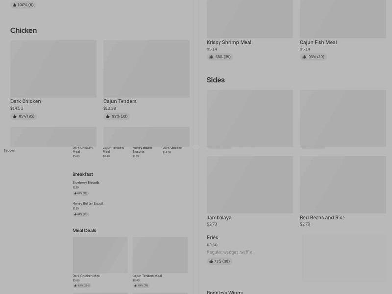 Krispy Krunchy Chicken @ Chevron Bruton Menu