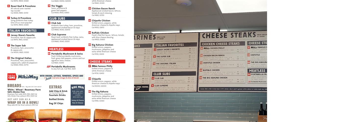 Jersey Mike's Subs Menu