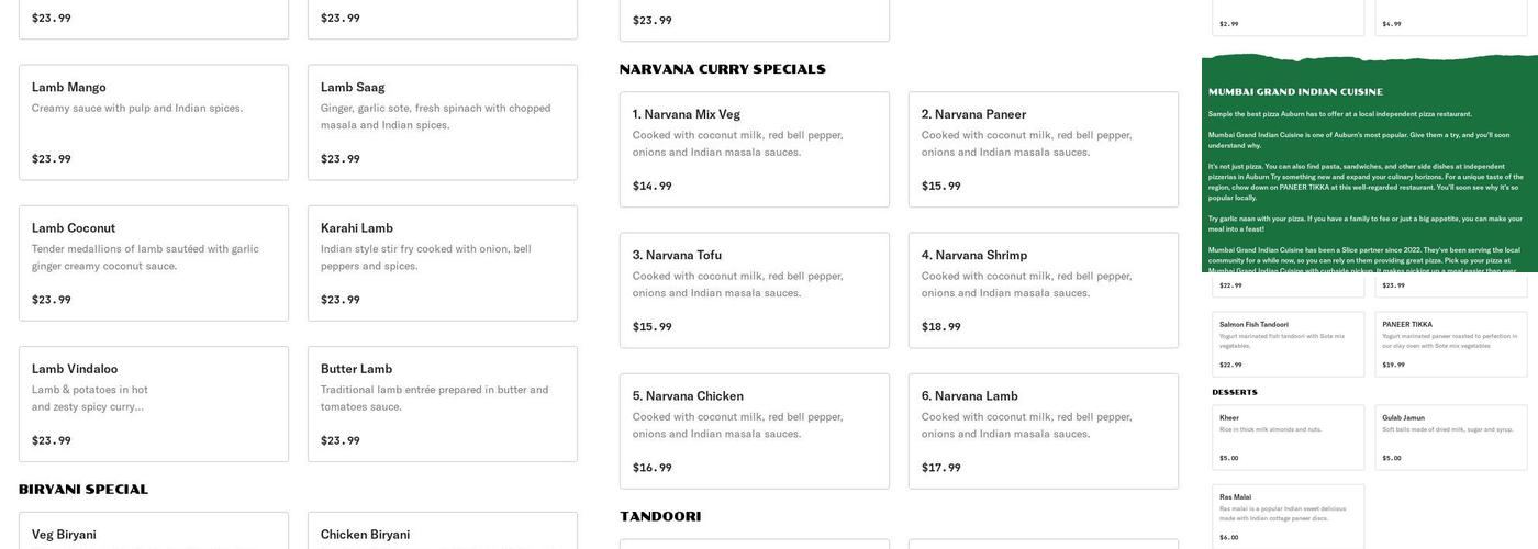 Bombay plaza / Nation of Spices Menu