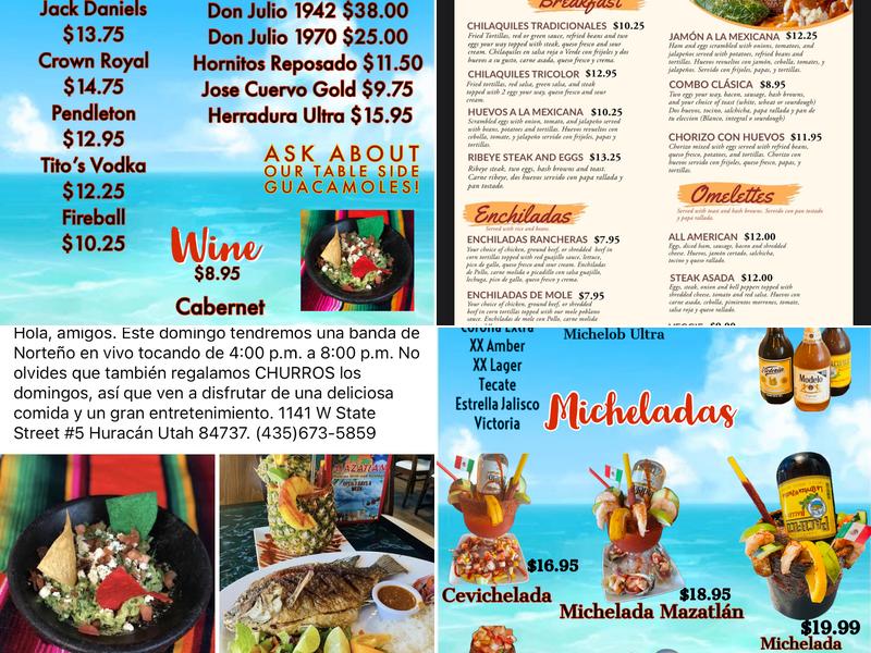 Mazatlan Menu