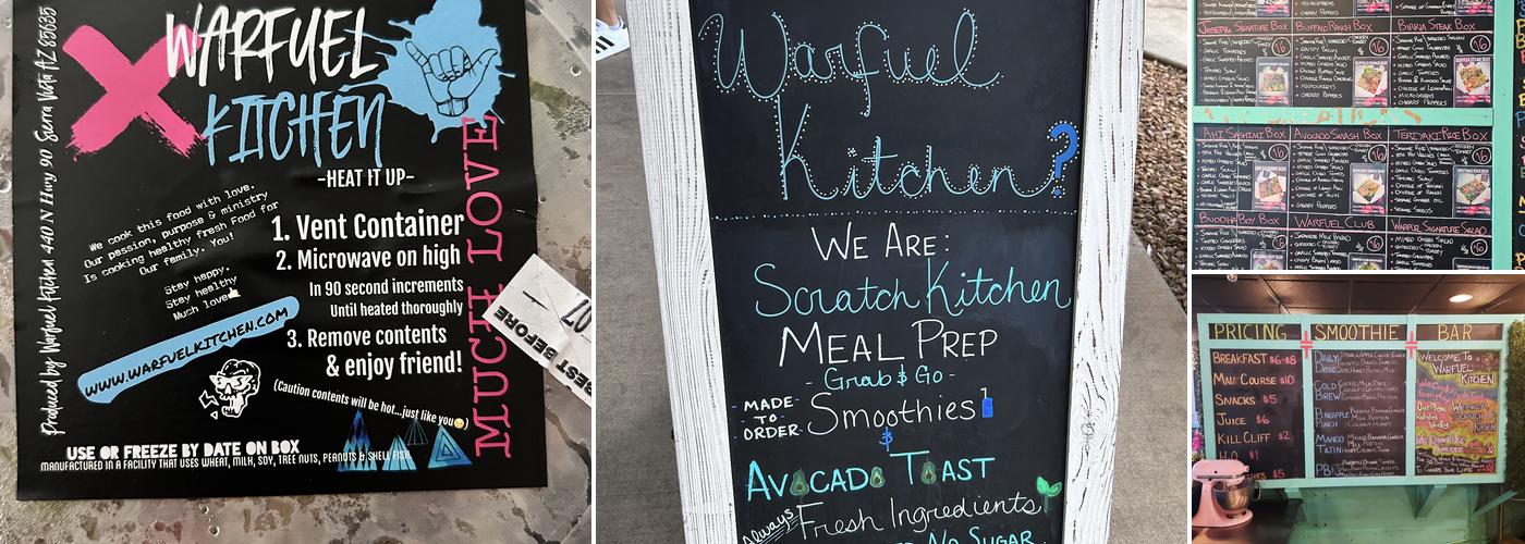 Warfuel Kitchen Menu