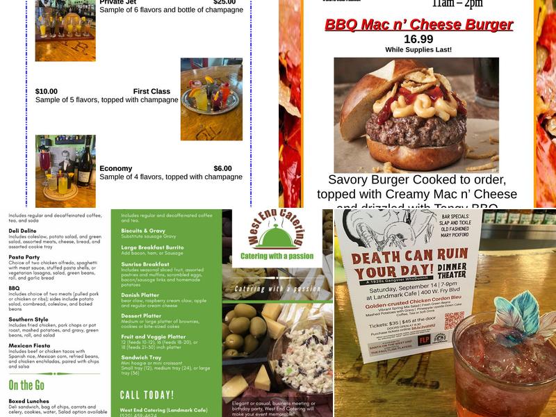 West End Catering @ Landmark Cafe Menu