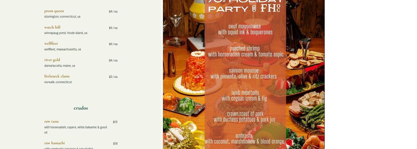 Fair Haven Oyster Company Menu