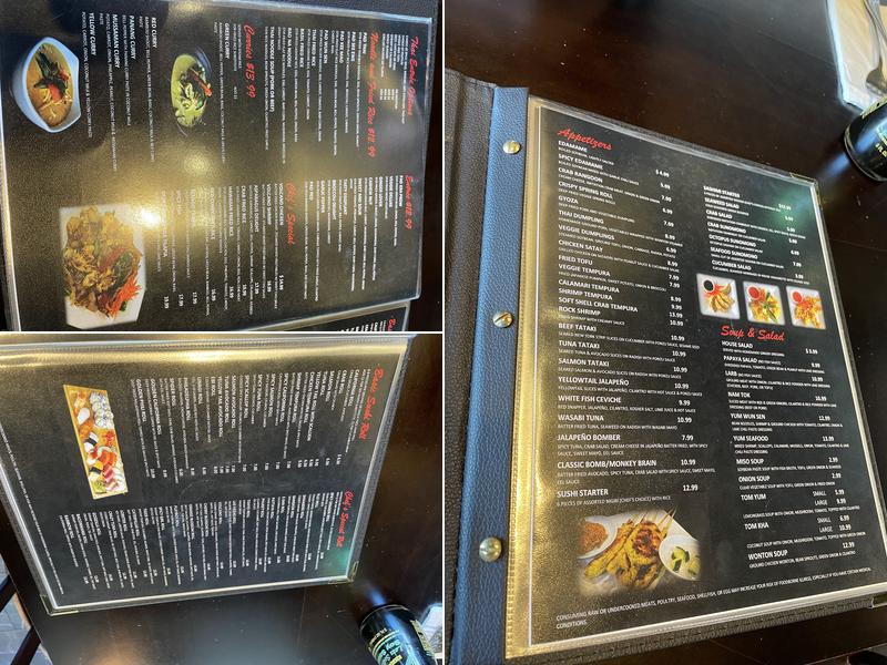 I LOVE THAI & SUSHI Menu