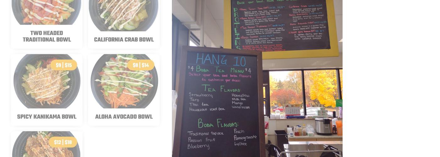 Hang 10 Poké Menu