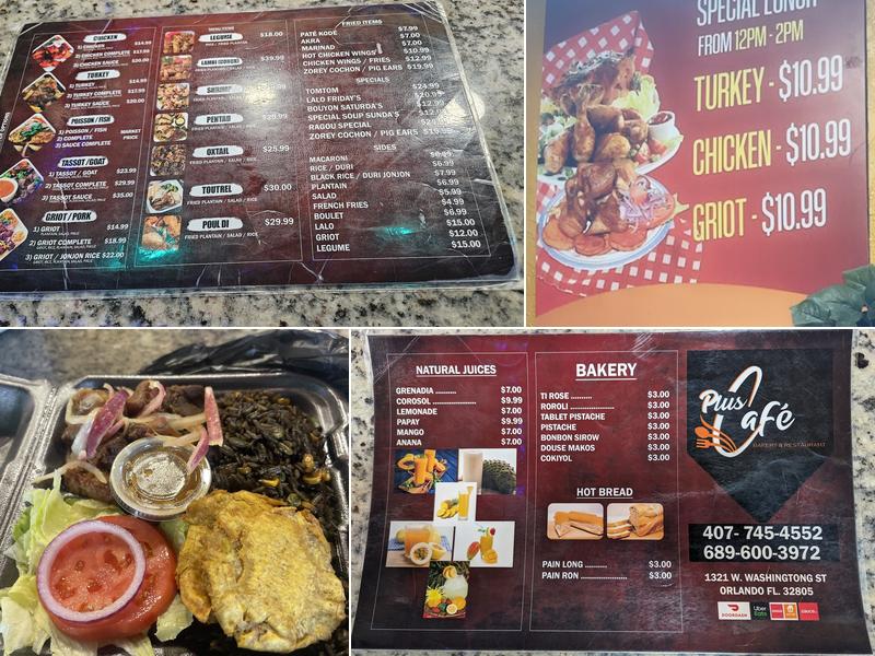 PLUS CAFE BAKERY & RESTAURANT Menu