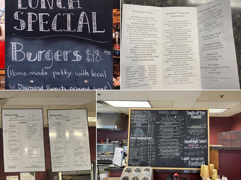 Olivia's Cafe by Beez LLC Menu