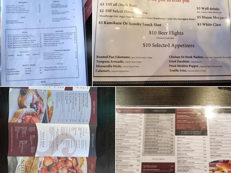 Serendipity Cafe and Bar Menu