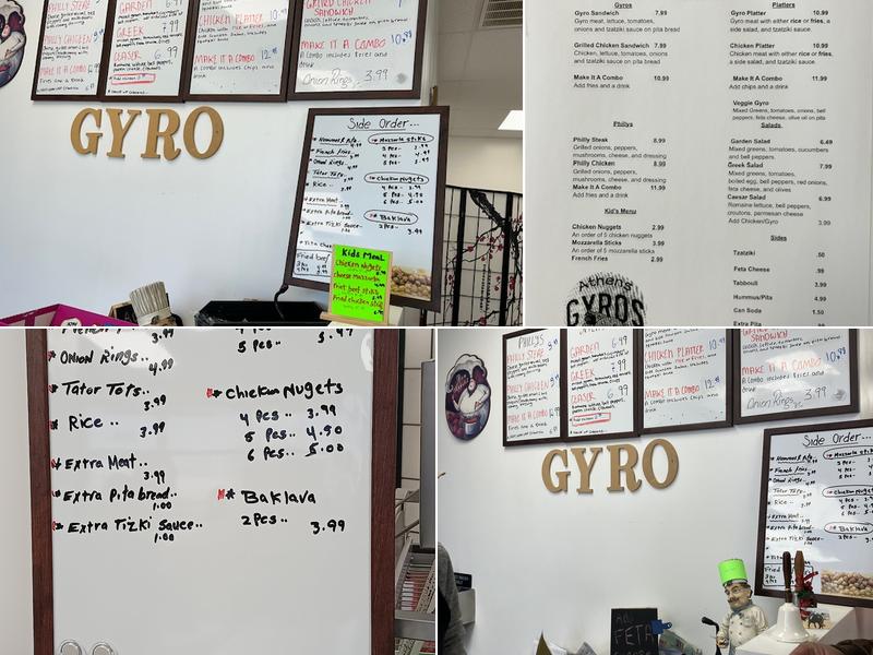 Athens Gyro Menu