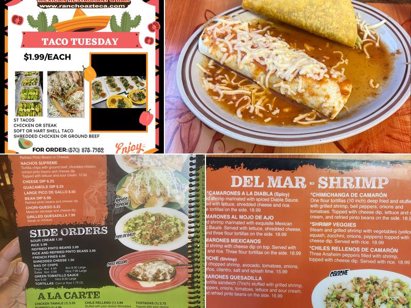 Rancho azteca Menu