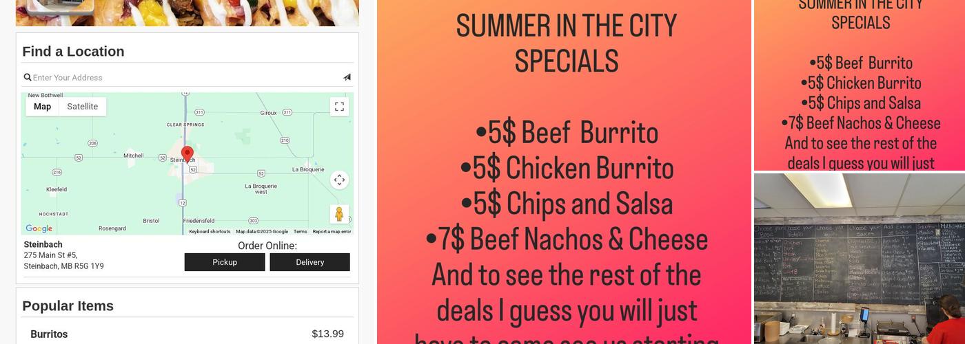 Burrito Hut Menu