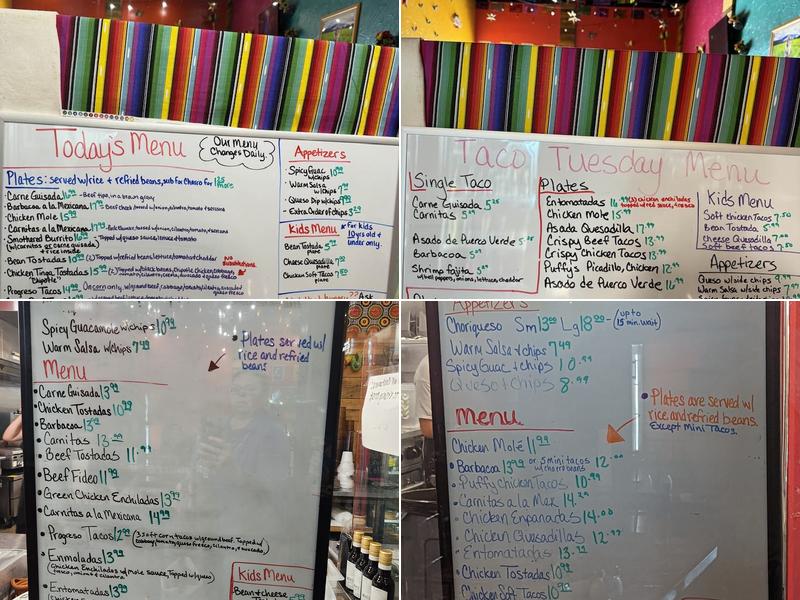 Celsita's Menu