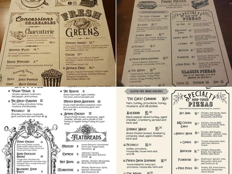 Obscura Café & Drinkery Menu