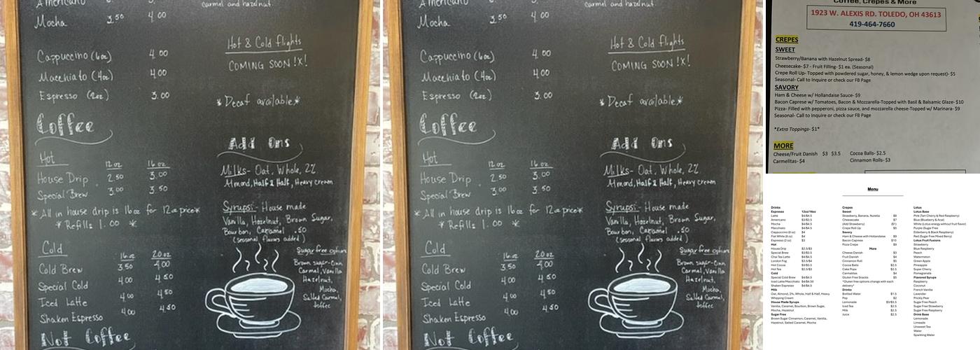 Sip & Brew Menu