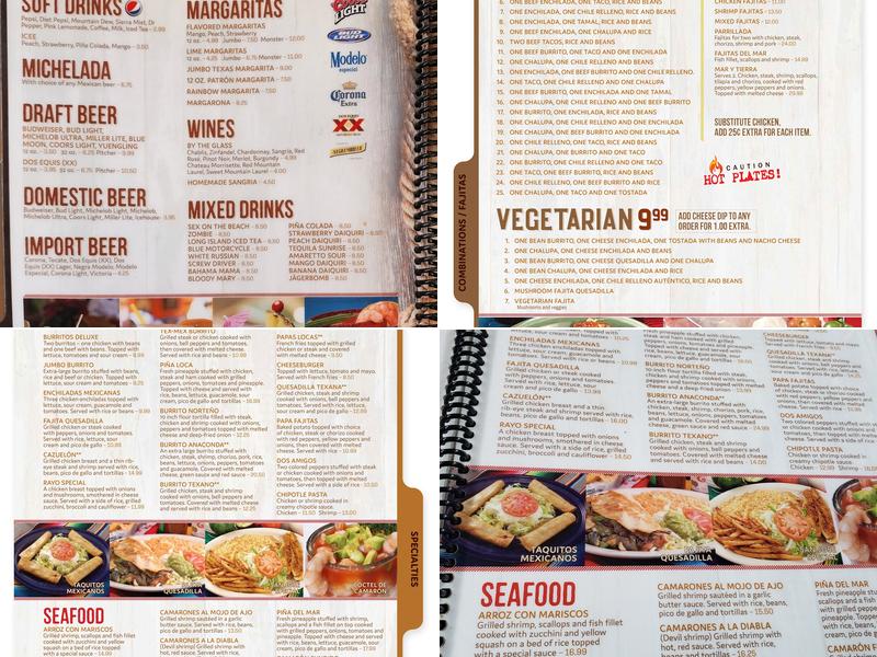Fiesta Jalisco Menu