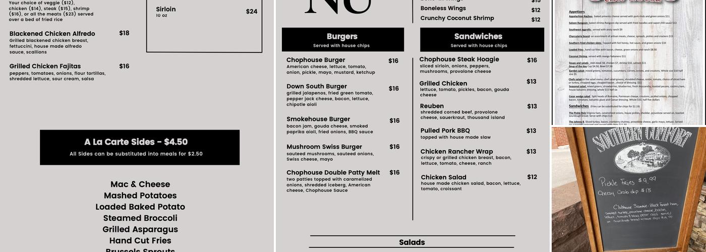 Old Virginia Chophouse Menu