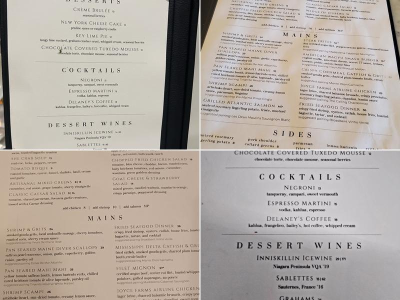 Vic's River Grill Menu