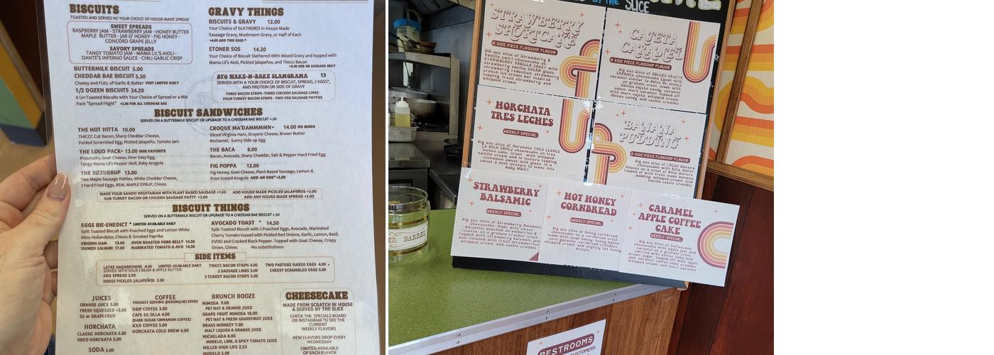 Side Piece Kitchen Menu