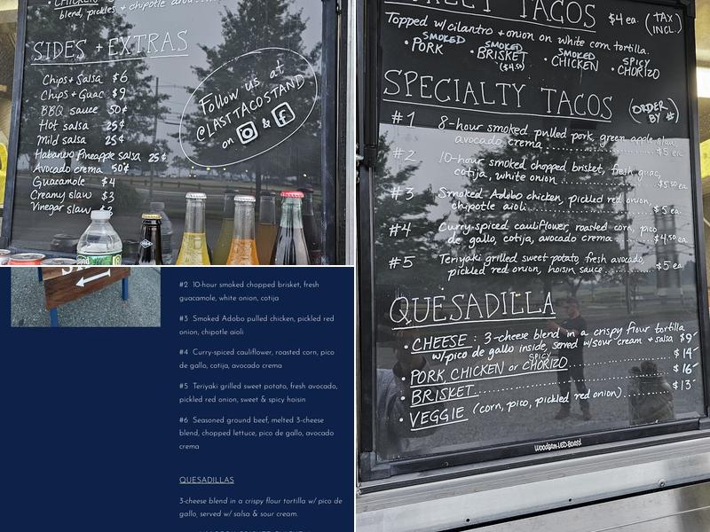 The Last Taco Stand Menu