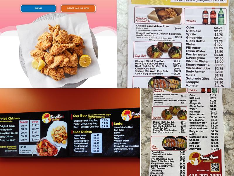 KangNam Chicken Menu