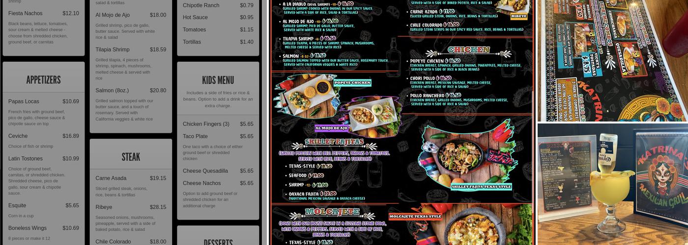 Katrina’s Mexican Grill Menu