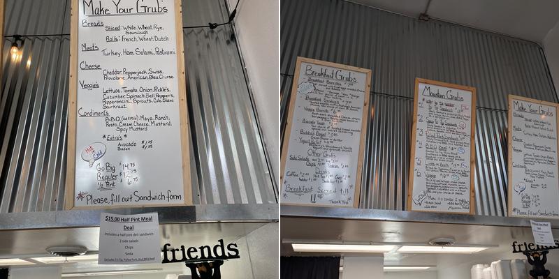 Mountain Grubs Sandwich Shop Menu