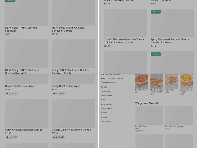 Popeyes Louisiana Kitchen Menu