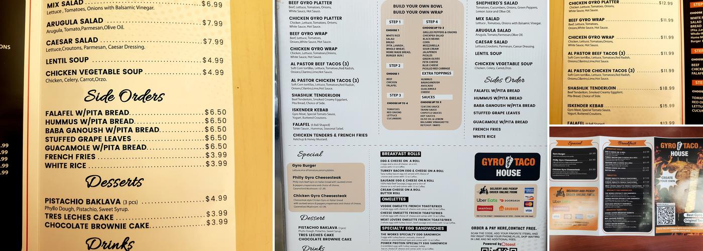Gyro & Taco House Menu