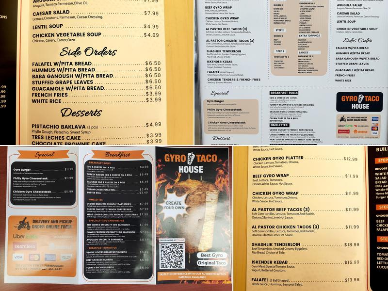Gyro & Taco House Menu