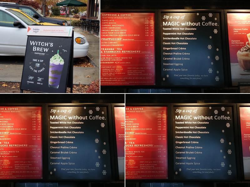 Starbucks Menu