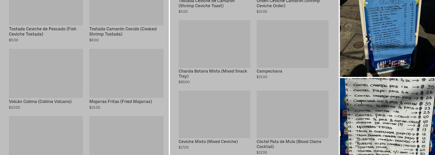 Mariscos el Colima Menu
