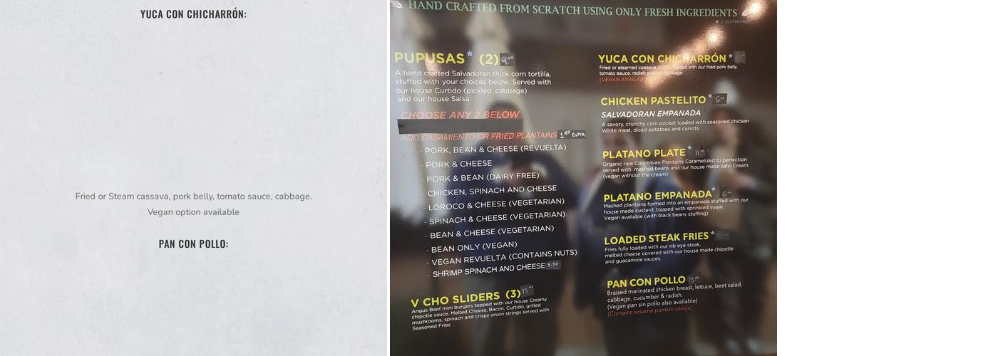 Vchos Menu