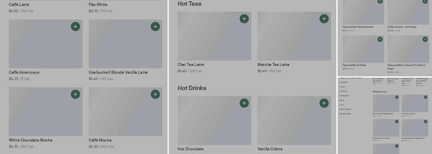 Starbucks Menu