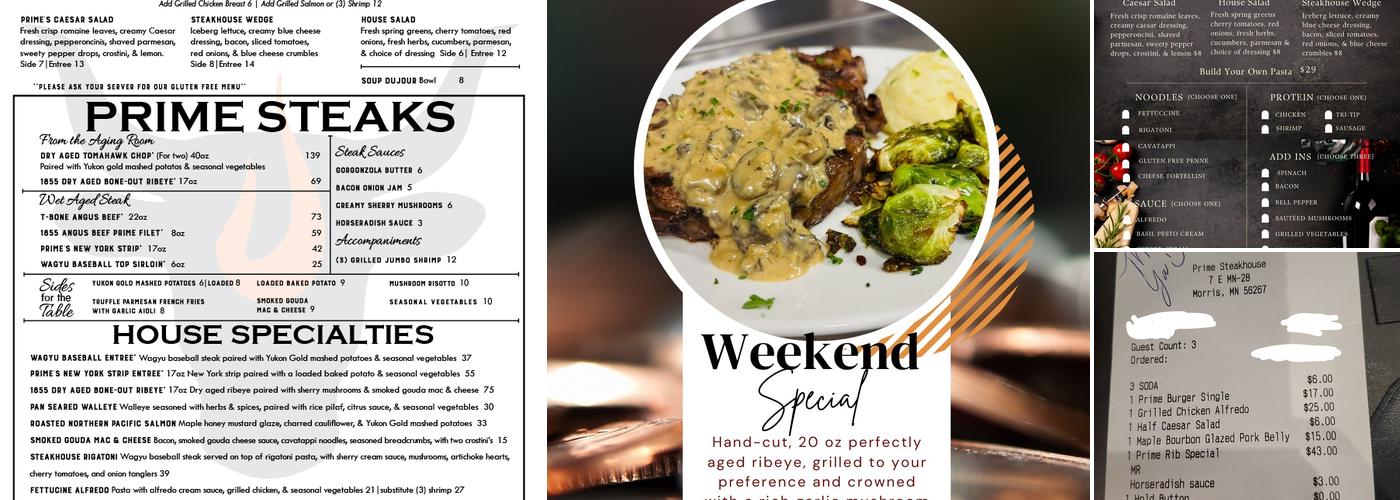 Prime Steakhouse Menu