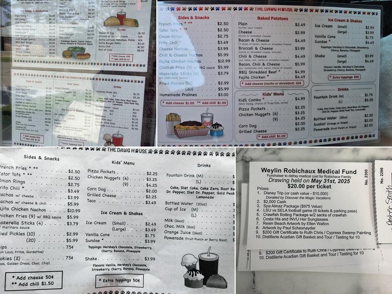 The dawg house Menu